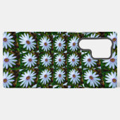 White Daisy Pattern Samsung Galaxy Hülle (Rückseite (Horizontal))