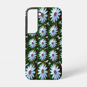 White Daisy Pattern Samsung Galaxy Hülle