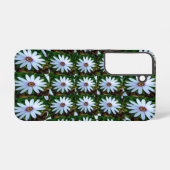 White Daisy Pattern Samsung Galaxy Hülle (Rückseite (Horizontal))