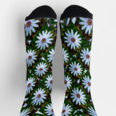 White Daisy Pattern Socken (Oben)