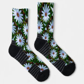 White Daisy Pattern Socken (Rechts)