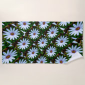 White Daisy Pattern Strandtuch (Vorderseite)