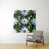 White Daisy Pattern Wandteppich (Beispiel (Horizontal))
