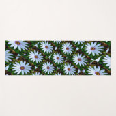 White Daisy Pattern Yogamatte (Vorderseite (Horizontal))