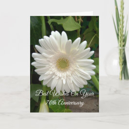 White Daisy Personalisiert 70. Hochzeitstag Karte