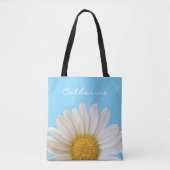 White Daisy Personalisiert Tasche (Vorderseite)