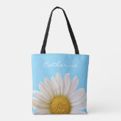 White Daisy Personalisiert Tasche (Rückseite)