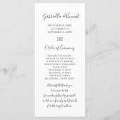 White Daisy Petals Wedding Program Programm (Rückseite)