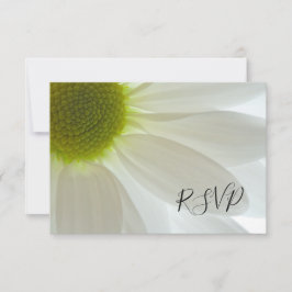 White Daisy Petals Wedding RSVP Response Card