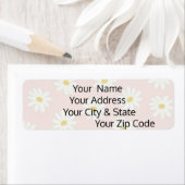White Daisy Return Address Label (Insitu)