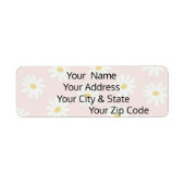 White Daisy Return Address Label (Vorne)