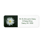 White Daisy Return Address Label (Vorne)