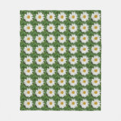 White Daisy Round Fleecedecke (Vorderseite)