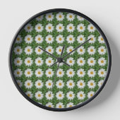 White Daisy Round Uhr (Vorderseite)