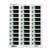 White Daisy Rücksendeadressen-Aufklebers (Vorne)