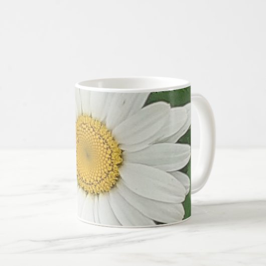 White Daisy Tasse (VorderseiteRechts)
