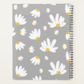 White Daisy Themed Undated Monthly Planner Book Planer (Rückseite)
