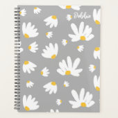 White Daisy Themed Undated Monthly Planner Book Planer (Vorderseite)