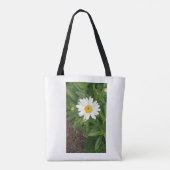 White Daisy Tote Bag Tasche (Rückseite)
