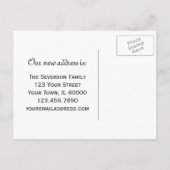 White Daisy über den schwarzen Adresswechsel Ankündigungspostkarte (Rückseite)