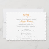 White Daisy Ultrasound Baby Dusche laden Einladung (Rückseite)