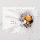 White Daisy Ultrasound Baby Dusche laden Einladung (Vorne/Hinten)