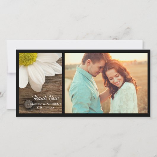 White Daisy und Barn Wood Country Danke (Vorderseite)