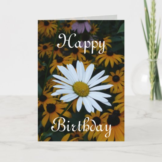 White Daisy und Blackeyed Susans Karte (Vorderseite)
