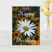 White Daisy und Blackeyed Susans Karte (Gelbe Blume)