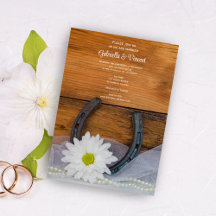 White Daisy und Horseshoe Country Western Wedding