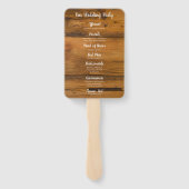 White Daisy und Horseshoe Country Western Wedding Fächer (Rückseite)