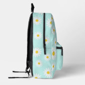 White Daisy und Name Bedruckter Rucksack (Links)