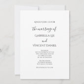 White Daisy und Pearls Wedding Einladung (Rückseite)