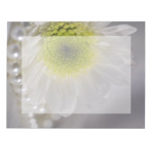 White Daisy und Pearls Wedding Notizblock (Vorderseite)