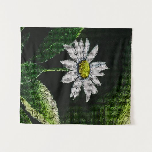 WHITE DAISY WANDTEPPICH (Vorderseite (Horizontal))