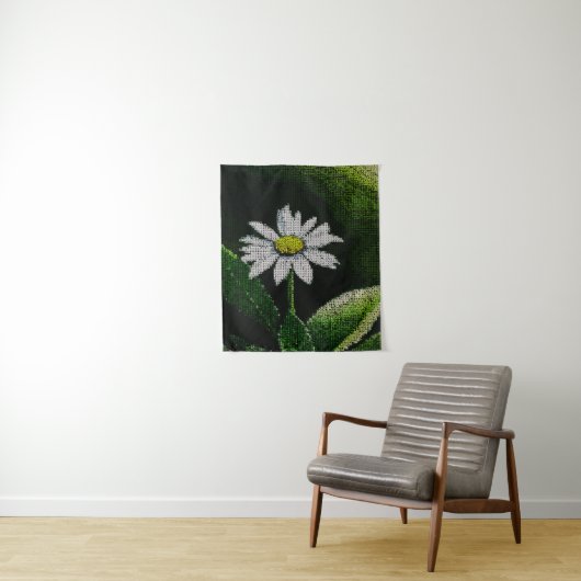 WHITE DAISY WANDTEPPICH (Beispiel)
