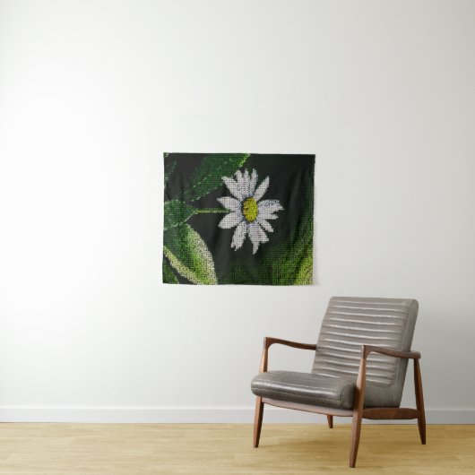 WHITE DAISY WANDTEPPICH (Beispiel (Horizontal))