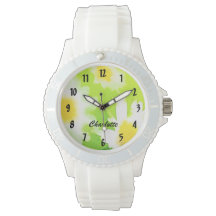 White Daisy Watch mit Personalisiertem Namen