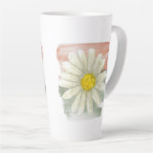 White Daisy Watercolor Milchtasse (Rechte Ecke)
