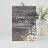 White Daisy Wedding Dankeskarte (Stehend Vorderseite)