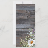 White Daisy Wedding Programm (Rückseite)