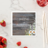 White Daisy Wedding Serviette (Beispiel)