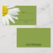 White Daisy Wedding Table Platzkarten (Vorne/Hinten)