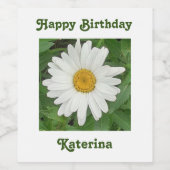 White Daisy Weinetikett (Einzelnes Label)