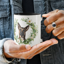 White Daisy Wreath Belgisch Malinois Dog