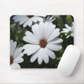 White Daisy's in Bloom Mousepad (Mit Mouse)