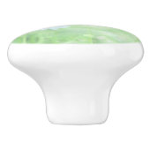 White Daisy's in Green Meadow Monogram Keramikknauf (Seitenansicht)