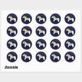 White Dala Horse Sticker (Blatt)
