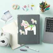 White Dala Horse Stickers Aufkleber (iPad Hülle)