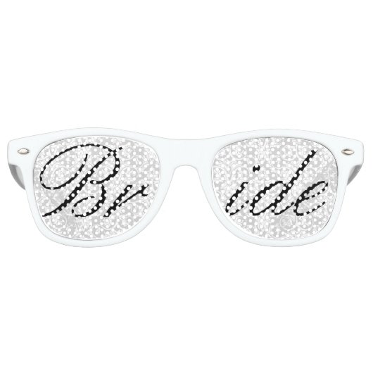 White Damask Bride Fun Junggeselinnen-Abschied Bri Sonnenbrille (Vorderseite)